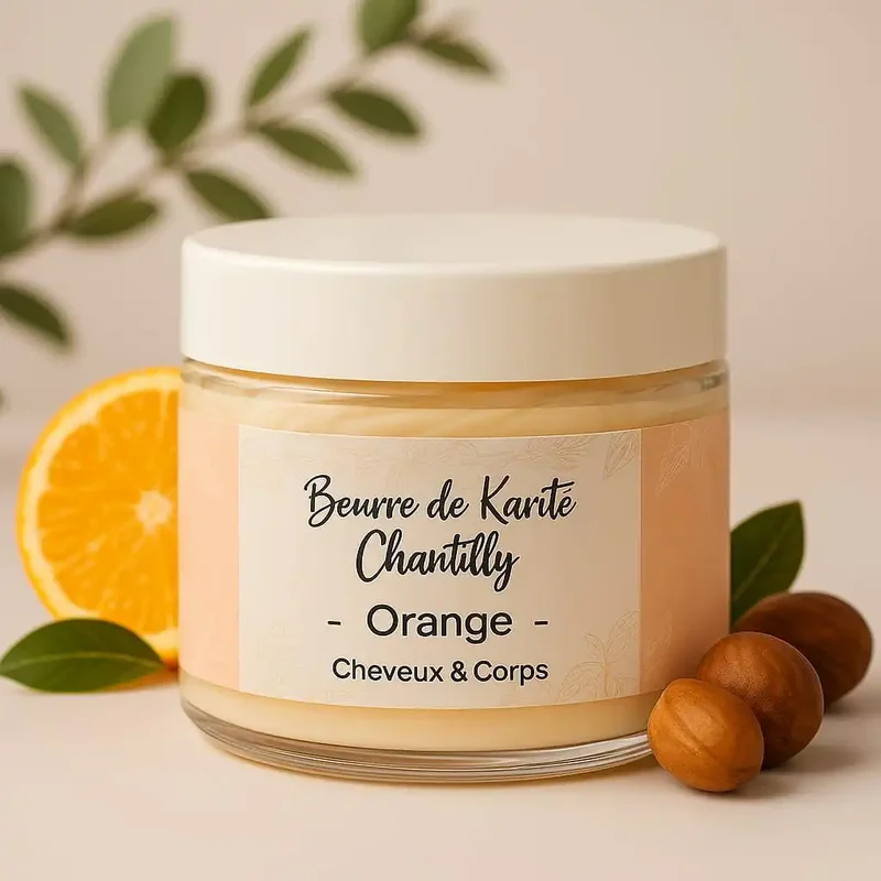 Chantilly de Karité à l'orange - Soin Multi-Usage Cheveux & Corps