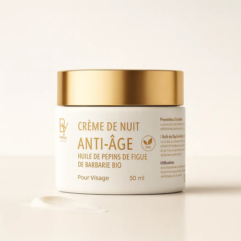 Crème de Nuit Anti-Âge à l’Huile de Pépins de Figue de Barbarie