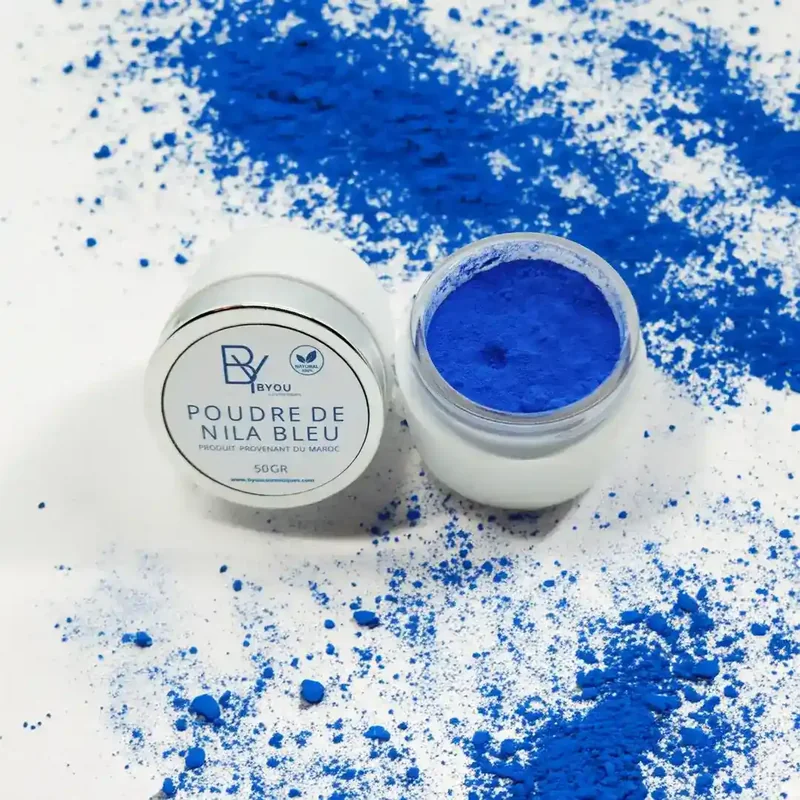 Poudre de Nila Bleu - L'Essence du Maroc pour une Peau Éclatante
