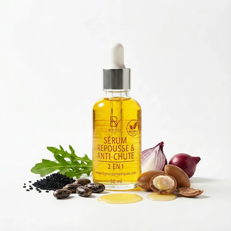 Sérum 2en1 repousse / anti-chute — cosmétique naturel Byou